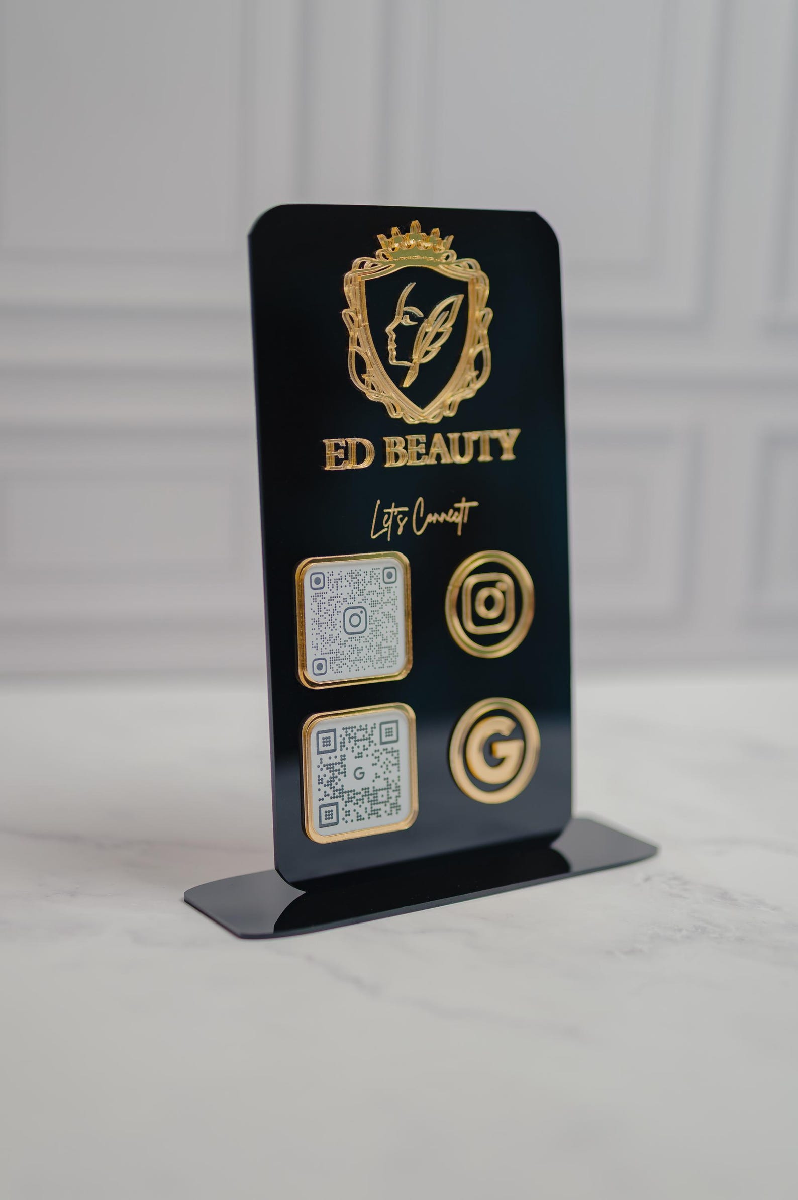Custom Acrylic QR Code Sign | Minimal Business Display for Pop-ups ...