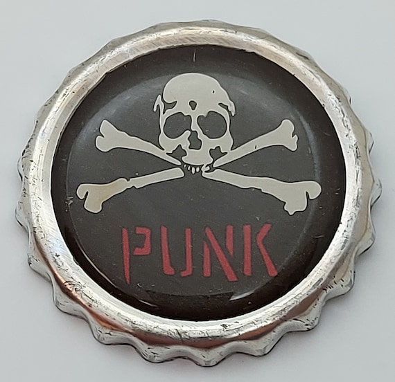 PUNK - corpse head, punk pin, punk badge Bottle Ca