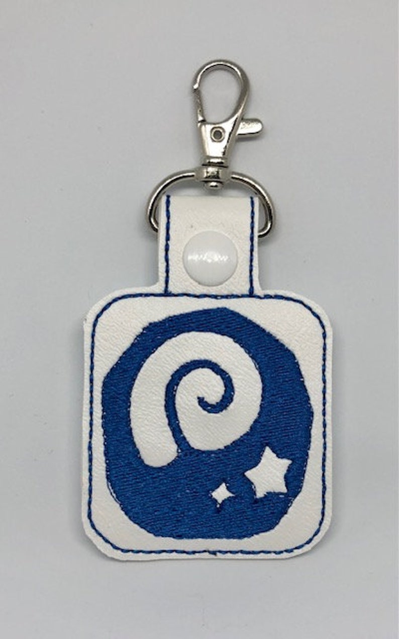Fossil or Bell Bag Animal Crossing ACNH Snap Tab Keychain Leaf