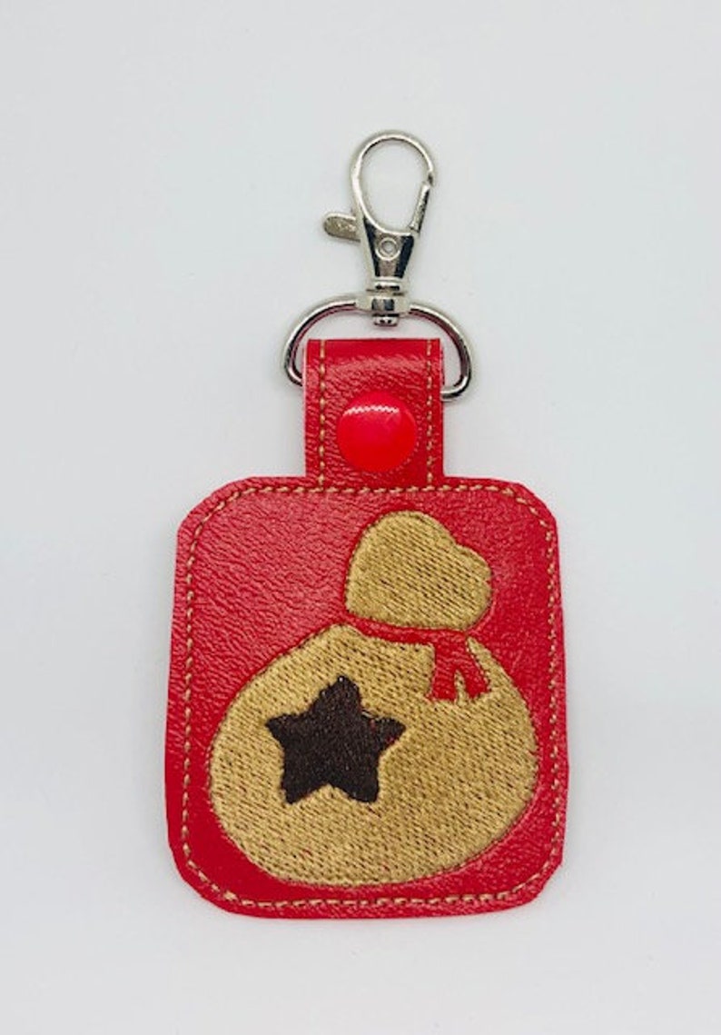 Fossil or Bell Bag Animal Crossing ACNH Snap Tab Keychain Leaf