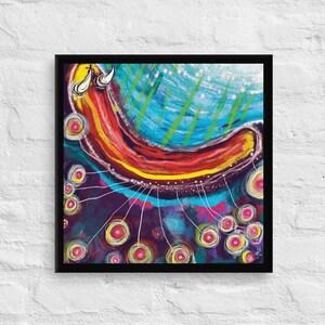 Dance of the Nudibranch Canvas Art Print - Colourful Sea Slug Art - Ocean Garden Life - Jewels of the Sea - Stretched Canvas in 2 Sizes