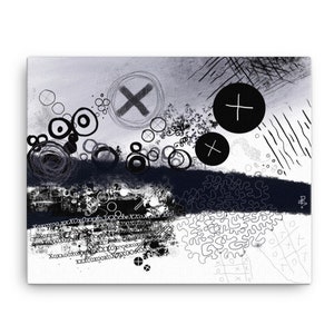 XOXO Leinwand Kunstdruck - Funky Hugs & Kisses Wall Art - Xs and Os Wanddekoration - Museum Qualität Leinwand Kunstdruck