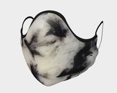 Crows Face Mask, Original Art Printed Unisex Face Cover, Crows Taking Flight, Black Bird Art Mask, Stainless Steel Adjustable Nose Piece