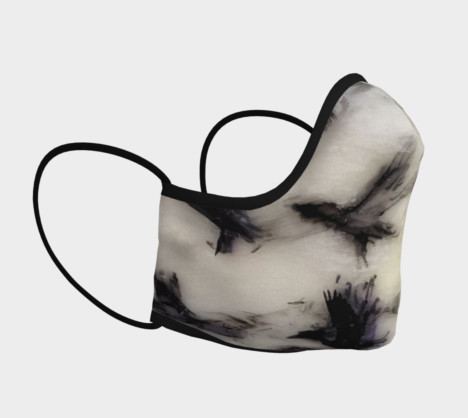 Crows Face Mask Original Art Printed Unisex Face Cover Crows Etsy