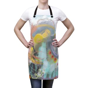 Göttliche Göttin Kunst gedruckte Schürze für Küche, Grillen, Kochen, Werkstatt, Studio, Gartenarbeit - Leichte stilvolle Kochschürze - Original Kunstwerk