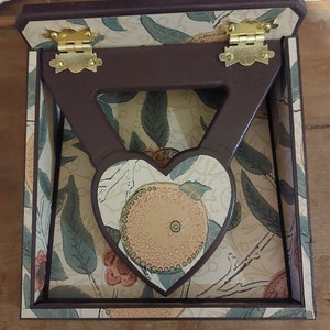 William Morris Fruit Serviettenhalter Serviettenspender Farrow and Ball Brinjal Handarbeit Holz Geschenk Vintage Stil Küche