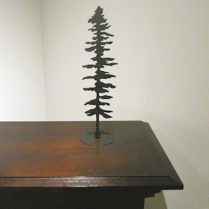 Sitka Tree Metal Wall Art Home Decor, Metal Pine Tree, Free standing Metal Pine Tree, Hancrafted