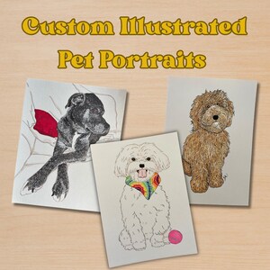 Custom Illustrated Pet Portraits