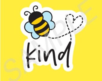 Bee Kind water bottle, laptop sticker decal