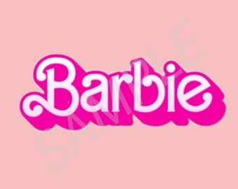 Barbie water bottle, laptop sticker decal