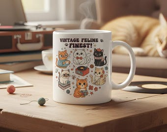 Cat Mug Wrap Cat Lovers Mug Wrap Sublimation Design PNG Funny Cat Mug PNG Press Design, Cats 11oz & 15oz Coffee Cup Template