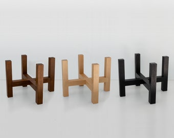 Wooden Plant Stand for pots up to 16 cm - available in 3 wood colours