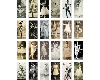Vintage BALLET Photography - Digital Collage Sheet - Instant PDF | JPEG Download - Scrapbooking - Crafting - 300ppi
