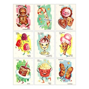 Vintage Game Cards - ATC - Digital Collage Sheet - Instant PDF | JPEG Download - Scrapbooking - Crafting - 300ppi