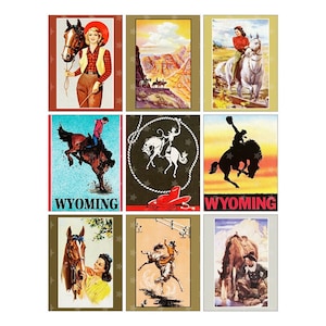 Vintage Western Playing Cards - ATC - Digital Collage Sheet - Instant PDF | JPEG Download - Scrapbooking - Crafting - 300ppi