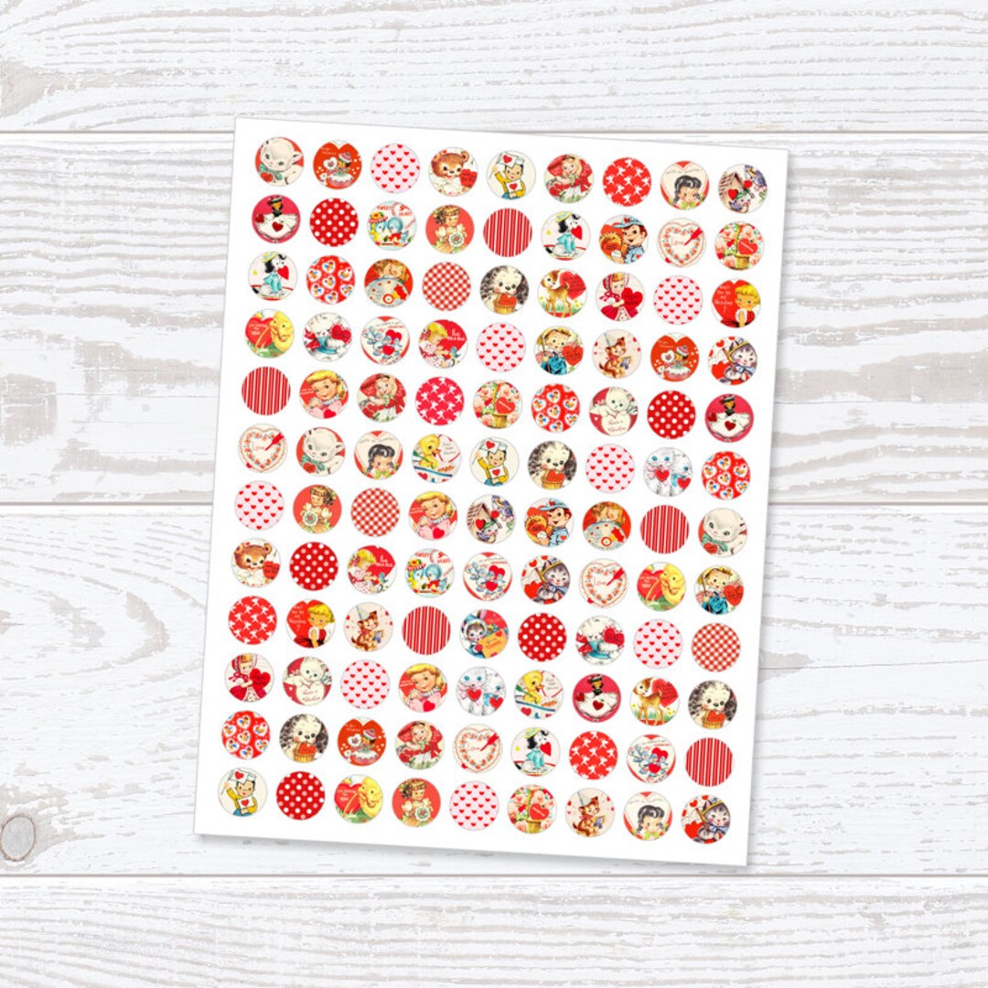 Printable Valentine Hershey Kisses Labels Digital Collage Sheet Instant