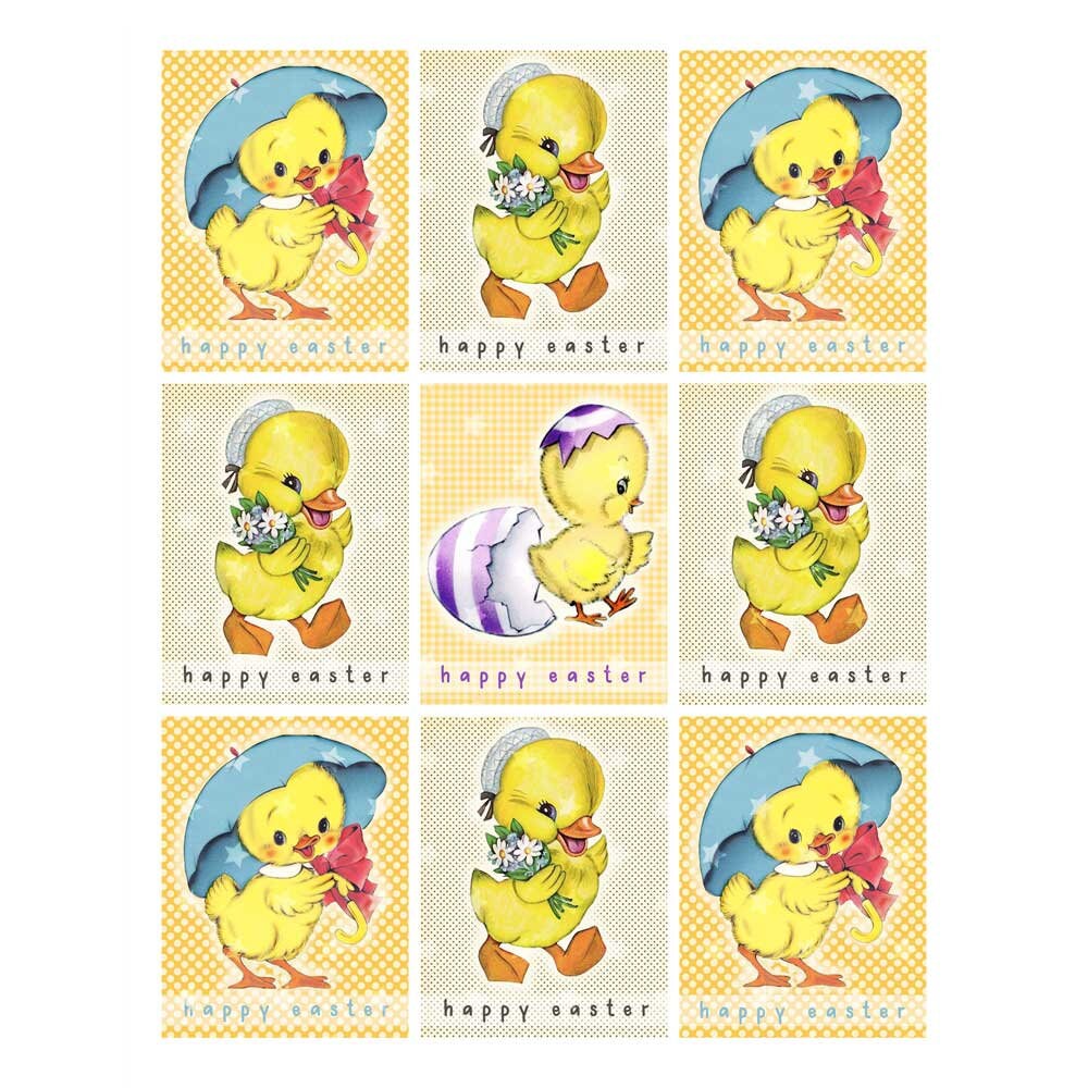 Vintage EASTER Gift Tags Atc Digital Collage Sheet Etsy