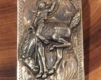 MenUnisex Taxco Mexico Greek Key Design Sterling Silver Money Clip Jos\u00e9 Luis Flores for M G Martinez Vintage Jewelry Show me the MONEY