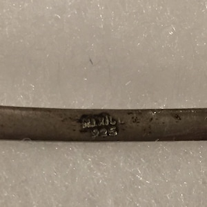 Collar de plata de ley 925 con ágata y colgante hecho a mano de México vintage imagen 4