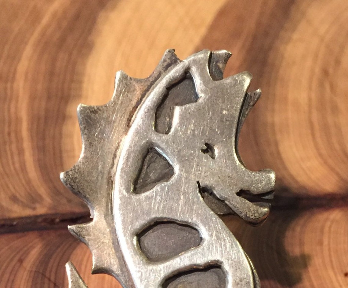 Native American Navajo Silversmith V. B. Sterling Silver Sea Etsy