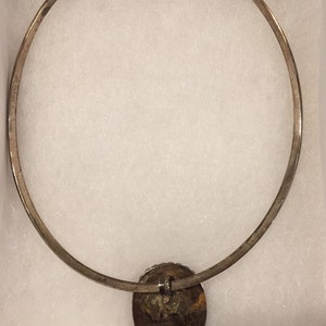 Collar de plata de ley 925 con ágata y colgante hecho a mano de México vintage imagen 3