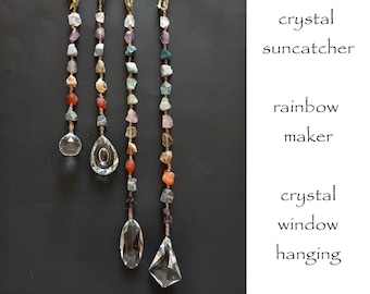 Good Vibes Generator Suncatcher | Crystal Sun catcher | Boho Wall Hanging art | Rainbow Maker | Boho Gift | Tranquility, Joy and Protection