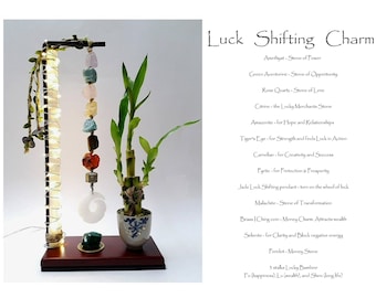 3 pcs Lucky Bamboo & Crystal Prosperity Lucky Charm with LED Lights. Turn on Your Power of Luck. Brings Good Vibes and Good Fortune to 2022