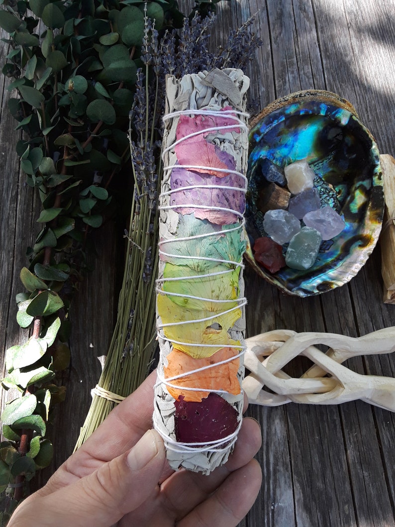Smudge Kit Seven Chakras Sage Bundle Gift Box Set Smudging Etsy