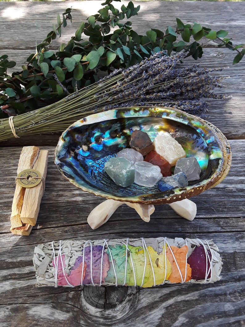 Smudge Kit Seven Chakras Sage Bundle Gift Box Set Smudging Etsy