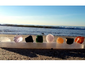 Restore, Heal & Rebuild. Open your soul for the light of Hope, Love and Opportunity. 8 Crystals and extra Long 10" Selenite Charging Station