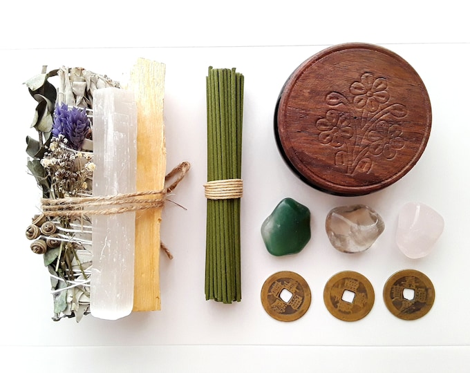 Restart Renewal Reset 12 pcs Smudge kit. Resore Positive enegy. Housewarming or travel. 4" White Sage with Lavender & Eucalyptus, Palo Santo