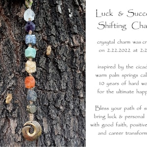 Luck & Success Shifting Crystal Charm | Crystal Protection Charm | Boho Wall Hanging | Car Rear View Mirror Hanging | Personalized Boho Gift