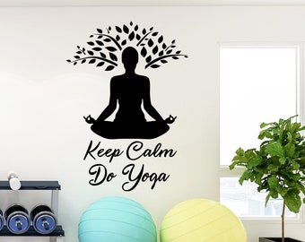Yoga Wall Decal Meditaton Decal Yoga Wall Art Yoga Decor Namaste Sticker Wall Decor Yoga Motivation Decal StickerNamaste Vinyl Decal YGG0001