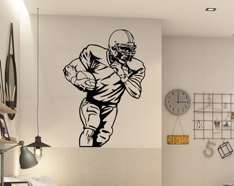 American Football Wall Decal American Football Wall Art Soccer Wall Sticker Soccer Player Decal  Soccer Wall Art Vinyl Letter  SC0051