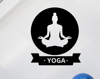 Yoga Pose Wall Decal - Meditation Studio Decor, Namaste Sticker YG0003