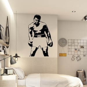 Boxing Wall Decal Boys Wall Sticker Boxing Wall Art MMA Wall Decal Martial Arts Decal Room Wall Decal Window Sticker Gym Wall Art GY0159