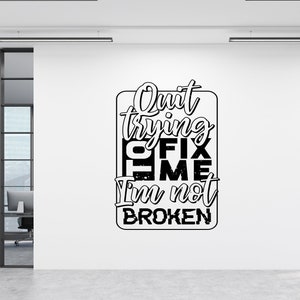Vinilo decorativo con frase motivacional para oficina, vinilo decorativo para oficina, decoración de oficina, letras de vinilo, vinilo para ventana OF0033