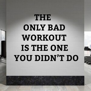 Calcomanía de pared motivacional para gimnasio, calcomanía de pared para gimnasio, decoración de pared para gimnasio, calcomanía de pared para gimnasio, arte de pared para gimnasio, letra de vinilo, calcomanía para ventana, calcomanía de fitness GYM0050