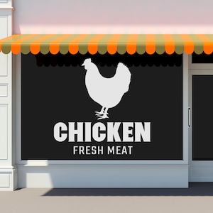 Butchery Wall Decal Meat Wall Decal Fresh Meat Sticker Butchery Wall ...