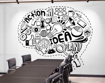Inspirational Wall Sticker – Motivational Quote Vinyl Decal for Office, Home Decor, Idea Wall Art, Removable Wall Lettering