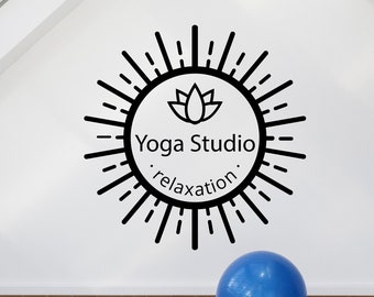 Yoga Studio Wall Decal, Meditation Decor, Namaste Vinyl Sticker YG0004