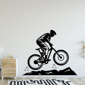 Bike Wall Decal Bike Wall Sticker Bicycle Wall Art Bike Wall Art Bicycle Sticker Vinyl Letter Room Design Wall Sticker Boys Wall DecalBY0176