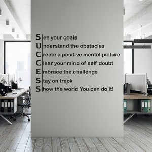 Calcomanía de oficina, calcomanía de trabajo en equipo, arte de pared de oficina, decoración de oficina, calcomanía de trabajo en equipo, decoración de pared de oficina, calcomanías de oficina, arte motivacional OFC0001