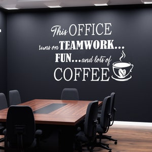 Calcomanía de oficina, calcomanía de trabajo en equipo, arte de pared para oficina, decoración de oficina, calcomanía de trabajo en equipo, decoración de pared para oficina, calcomanías de oficina, arte motivacional OFC0008