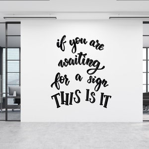 Calcomanía de pared motivacional para oficina, calcomanía de pared para oficina, arte de pared para oficina, decoración de pared para oficina, calcomanía de pared para oficina, letra de vinilo, calcomanía para ventana OF0058