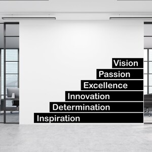 Calcomanía de oficina, calcomanía de trabajo en equipo, arte de pared para oficina, decoración de oficina, calcomanía de trabajo en equipo, decoración de pared para oficina, calcomanías de oficina, arte motivacional TM0034