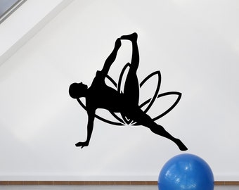 Yoga Pose Wall Decal, Meditation Decor, Namaste Sticker YG0015