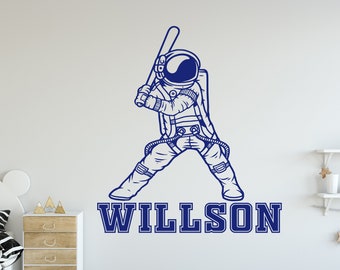 Personalized Wall Decals, Space Wall Decals, Name Decals,Boys Room Decor, Wall Letters, Nursery Wall Decals, Rocket Ship Wall Sticker PA0200