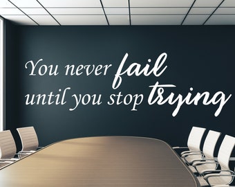 Inspirational Office Quote Wall Decal: Motivational Wall Art