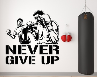 Boxing Wall Decal Gym Wall Decor Sport Motivation Workout Wall Art Fitness Motivation Wall Decal Gym Wall Art Gym Boxing Decal BOX0013